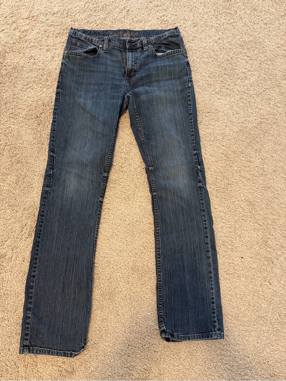 Men's Dark Blue Bootcut Jeans - Classic Everyday Style